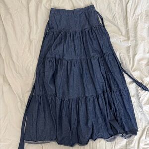Kate Spade Denim Maxi Skirt women’s size small